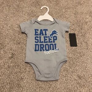 NFL Gray Detroit Lions Baby Bodysuit